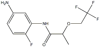 N-(5-amino-2-fluorophenyl)-2-(2,2,2-trifluoroethoxy)propanamide Struktur