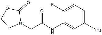 N-(5-amino-2-fluorophenyl)-2-(2-oxo-1,3-oxazolidin-3-yl)acetamide Struktur