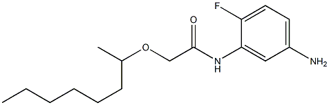 N-(5-amino-2-fluorophenyl)-2-(octan-2-yloxy)acetamide Struktur