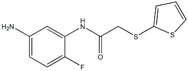 N-(5-amino-2-fluorophenyl)-2-(thiophen-2-ylsulfanyl)acetamide Struktur