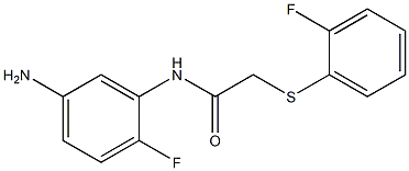 N-(5-amino-2-fluorophenyl)-2-[(2-fluorophenyl)sulfanyl]acetamide Struktur