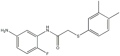 N-(5-amino-2-fluorophenyl)-2-[(3,4-dimethylphenyl)sulfanyl]acetamide Struktur