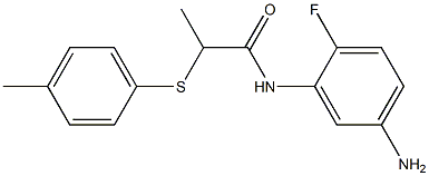 N-(5-amino-2-fluorophenyl)-2-[(4-methylphenyl)sulfanyl]propanamide Struktur