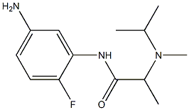 N-(5-amino-2-fluorophenyl)-2-[isopropyl(methyl)amino]propanamide Struktur