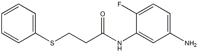 N-(5-amino-2-fluorophenyl)-3-(phenylsulfanyl)propanamide Struktur