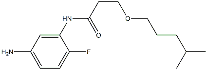 N-(5-amino-2-fluorophenyl)-3-[(4-methylpentyl)oxy]propanamide Struktur