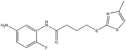 N-(5-amino-2-fluorophenyl)-4-[(4-methyl-1,3-thiazol-2-yl)sulfanyl]butanamide Struktur