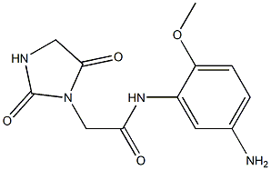 N-(5-amino-2-methoxyphenyl)-2-(2,5-dioxoimidazolidin-1-yl)acetamide Struktur