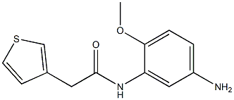 N-(5-amino-2-methoxyphenyl)-2-(thiophen-3-yl)acetamide Struktur