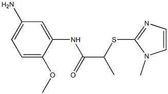 N-(5-amino-2-methoxyphenyl)-2-[(1-methyl-1H-imidazol-2-yl)sulfanyl]propanamide Struktur