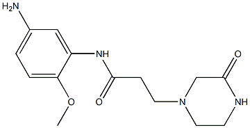 N-(5-amino-2-methoxyphenyl)-3-(3-oxopiperazin-1-yl)propanamide Struktur