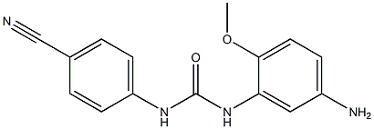 N-(5-amino-2-methoxyphenyl)-N'-(4-cyanophenyl)urea Struktur