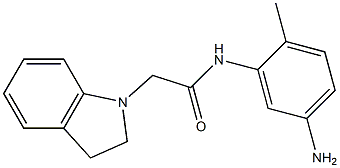 N-(5-amino-2-methylphenyl)-2-(2,3-dihydro-1H-indol-1-yl)acetamide Struktur