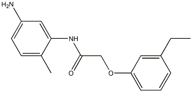 N-(5-amino-2-methylphenyl)-2-(3-ethylphenoxy)acetamide Struktur