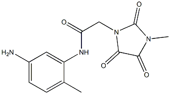 N-(5-amino-2-methylphenyl)-2-(3-methyl-2,4,5-trioxoimidazolidin-1-yl)acetamide Struktur