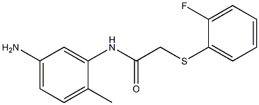 N-(5-amino-2-methylphenyl)-2-[(2-fluorophenyl)sulfanyl]acetamide Struktur