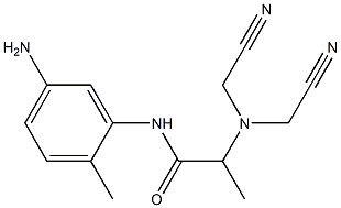 N-(5-amino-2-methylphenyl)-2-[bis(cyanomethyl)amino]propanamide Struktur