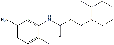 N-(5-amino-2-methylphenyl)-3-(2-methylpiperidin-1-yl)propanamide Struktur