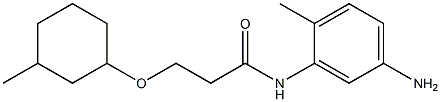 N-(5-amino-2-methylphenyl)-3-[(3-methylcyclohexyl)oxy]propanamide Struktur