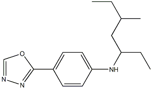 N-(5-methylheptan-3-yl)-4-(1,3,4-oxadiazol-2-yl)aniline Struktur