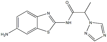 N-(6-amino-1,3-benzothiazol-2-yl)-2-(1H-1,2,4-triazol-1-yl)propanamide Struktur