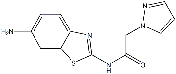 N-(6-amino-1,3-benzothiazol-2-yl)-2-(1H-pyrazol-1-yl)acetamide Struktur