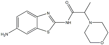 N-(6-amino-1,3-benzothiazol-2-yl)-2-(morpholin-4-yl)propanamide Struktur