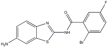 N-(6-amino-1,3-benzothiazol-2-yl)-2-bromo-5-fluorobenzamide Struktur