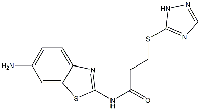 N-(6-amino-1,3-benzothiazol-2-yl)-3-(1H-1,2,4-triazol-5-ylsulfanyl)propanamide Struktur