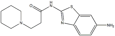 N-(6-amino-1,3-benzothiazol-2-yl)-3-(piperidin-1-yl)propanamide Struktur