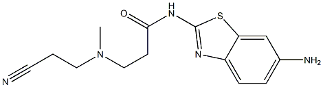 N-(6-amino-1,3-benzothiazol-2-yl)-3-[(2-cyanoethyl)(methyl)amino]propanamide Struktur