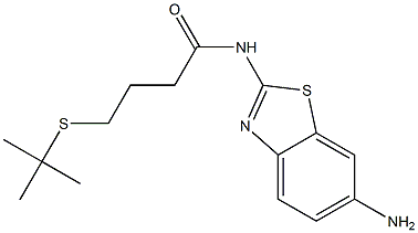 N-(6-amino-1,3-benzothiazol-2-yl)-4-(tert-butylsulfanyl)butanamide Struktur