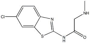 N-(6-chloro-1,3-benzothiazol-2-yl)-2-(methylamino)acetamide Struktur