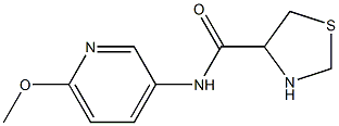 N-(6-methoxypyridin-3-yl)-1,3-thiazolidine-4-carboxamide Struktur