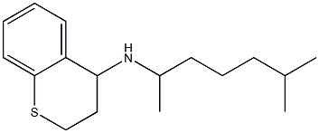 N-(6-methylheptan-2-yl)-3,4-dihydro-2H-1-benzothiopyran-4-amine Struktur