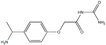 N-(aminocarbonyl)-2-[4-(1-aminoethyl)phenoxy]acetamide Struktur