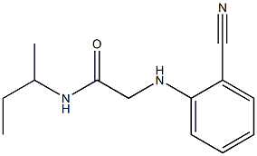 N-(butan-2-yl)-2-[(2-cyanophenyl)amino]acetamide Struktur