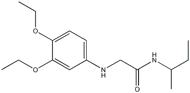 N-(butan-2-yl)-2-[(3,4-diethoxyphenyl)amino]acetamide Struktur