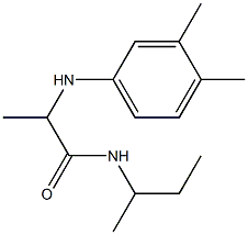 N-(butan-2-yl)-2-[(3,4-dimethylphenyl)amino]propanamide Struktur