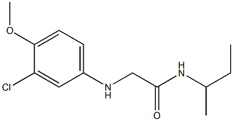 N-(butan-2-yl)-2-[(3-chloro-4-methoxyphenyl)amino]acetamide Struktur