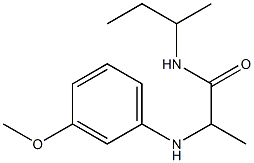 N-(butan-2-yl)-2-[(3-methoxyphenyl)amino]propanamide Struktur