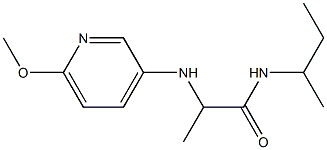 N-(butan-2-yl)-2-[(6-methoxypyridin-3-yl)amino]propanamide Struktur