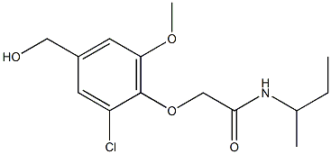 N-(butan-2-yl)-2-[2-chloro-4-(hydroxymethyl)-6-methoxyphenoxy]acetamide Struktur