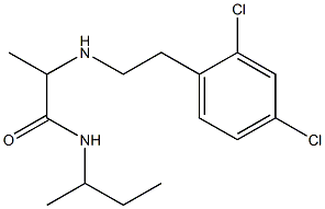 N-(butan-2-yl)-2-{[2-(2,4-dichlorophenyl)ethyl]amino}propanamide Struktur