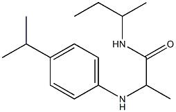 N-(butan-2-yl)-2-{[4-(propan-2-yl)phenyl]amino}propanamide Struktur