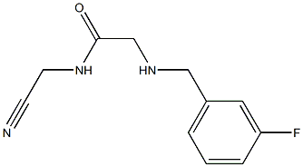 N-(cyanomethyl)-2-{[(3-fluorophenyl)methyl]amino}acetamide Struktur