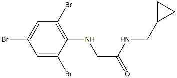 N-(cyclopropylmethyl)-2-[(2,4,6-tribromophenyl)amino]acetamide Struktur