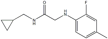 N-(cyclopropylmethyl)-2-[(2-fluoro-4-methylphenyl)amino]acetamide Struktur