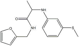 N-(furan-2-ylmethyl)-2-{[3-(methylsulfanyl)phenyl]amino}propanamide Struktur