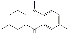 N-(heptan-4-yl)-2-methoxy-5-methylaniline Struktur